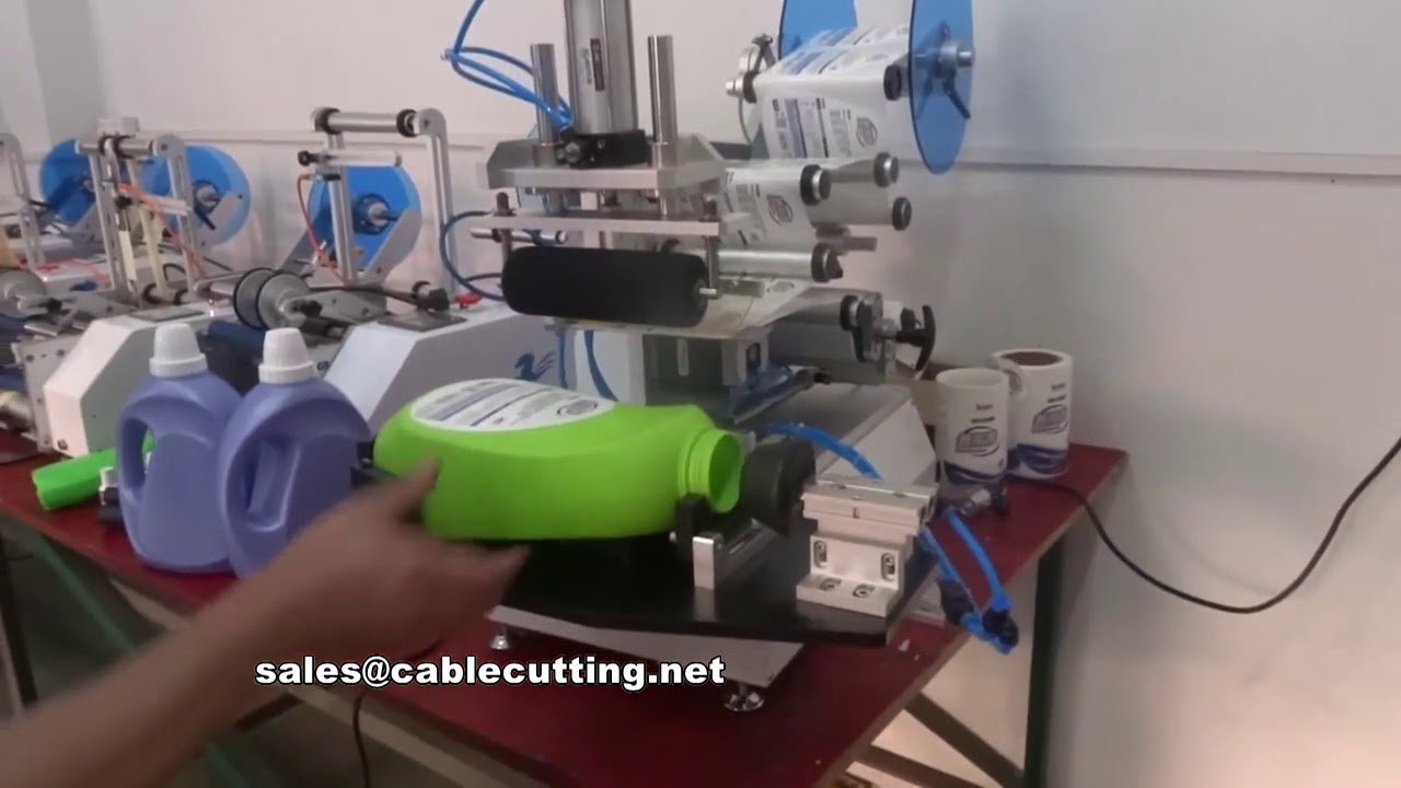 Sıvı PE Bulaşık Deterjanı ve Şampuan Düz Şişe Etiketleme Makinesi