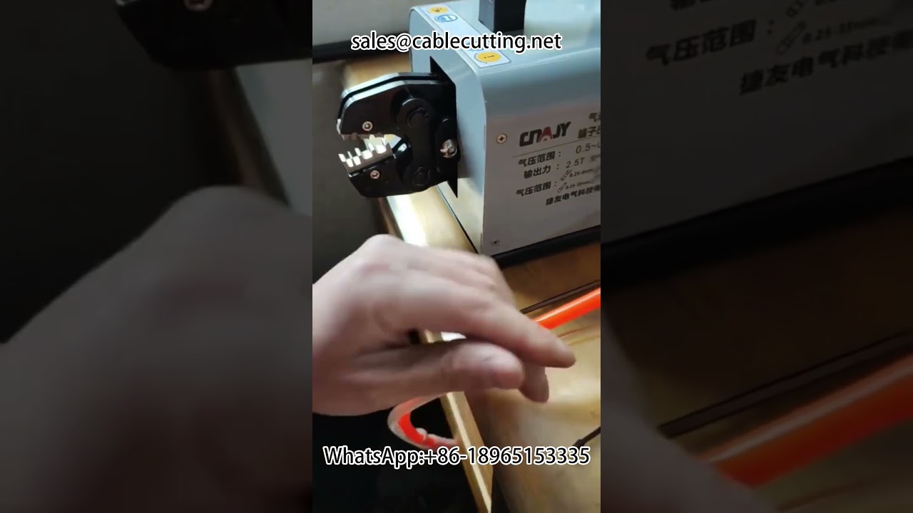 Simultaneous crimping machine for tube terminals and pre insulated terminals #automobile