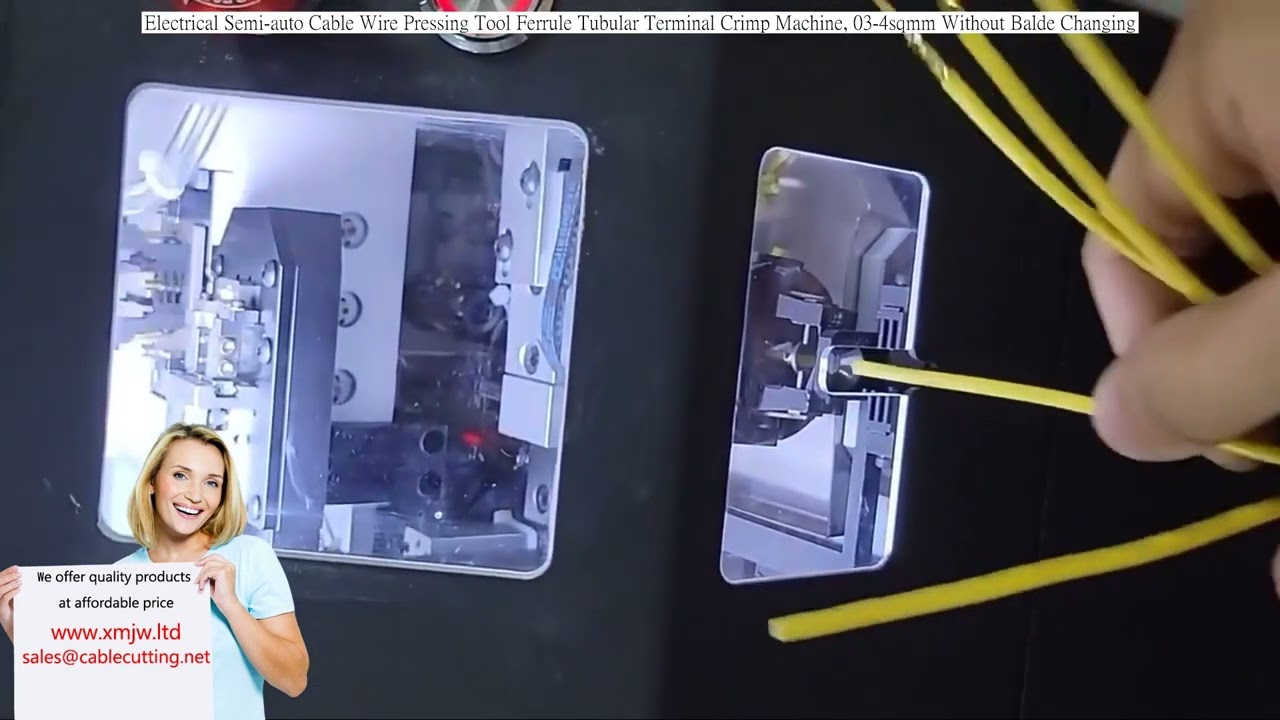 Ferrule Tubular Terminal Crimping stripping machine, 03-4sqmm  without blade changing