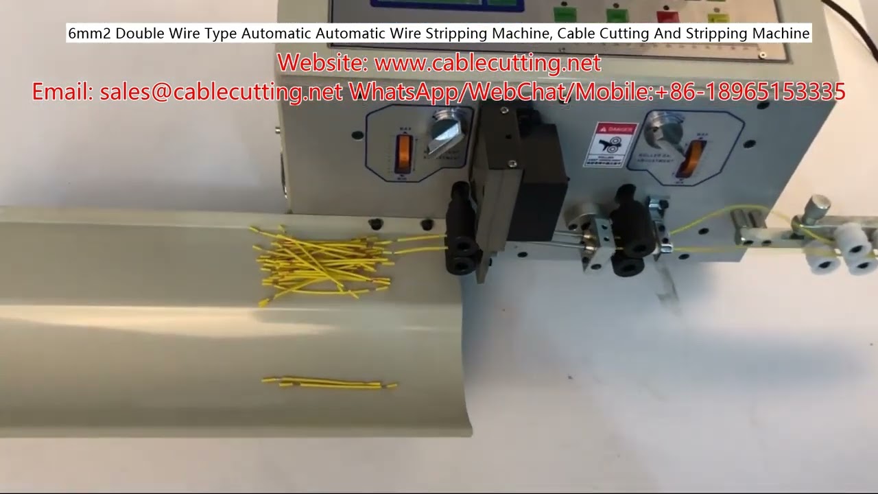 6mm² Çift Hatlı Otomatik Kablo Sıyırma ve Kesme Makinesi | Yüksek Hacimli Tel İşleme