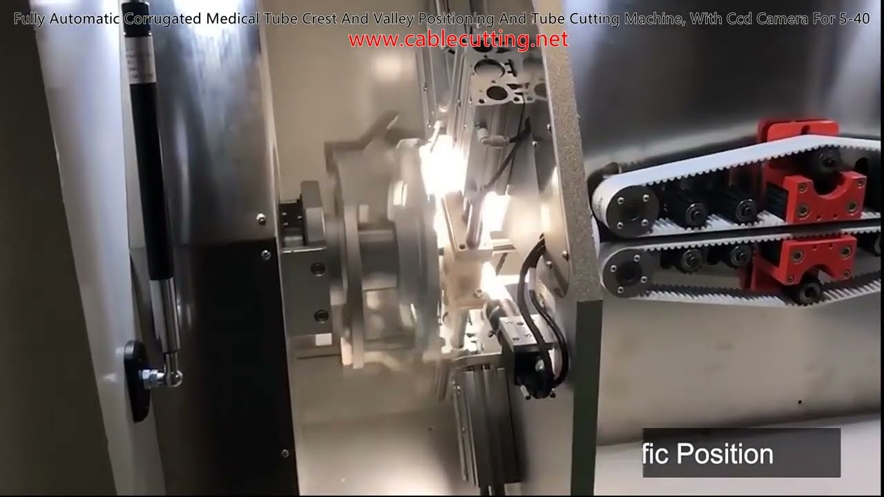 Tam Otomatik Oluklu Medikal Tüp Tepe ve Vadi Konumlandırma ve Kesme Makinesi - Yüksek Hassasiyet