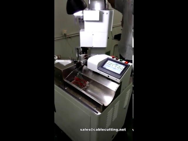 Tam Otomatik Terminal Sıkma Makinesi | Çift Tel Kesme, Sıyırma ve Sıkma
