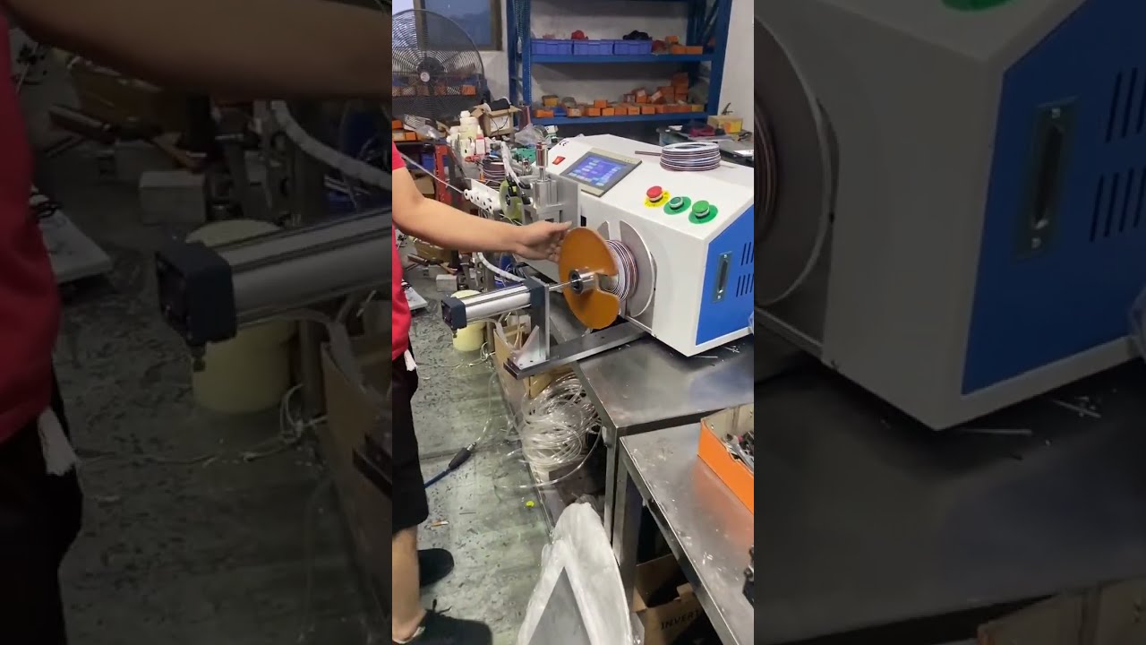 Automatic Meter Counting, Sorting, Cutting, Wire Winding & Coiling Machine for Twin Cables #machine