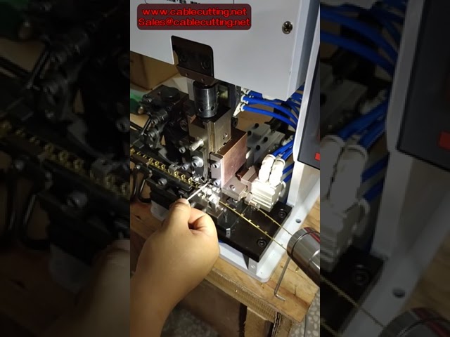 Molex Semi Automatic Multi Core Cable Stripping Crimping Machine Thin Electric Wire Stripping And Cr