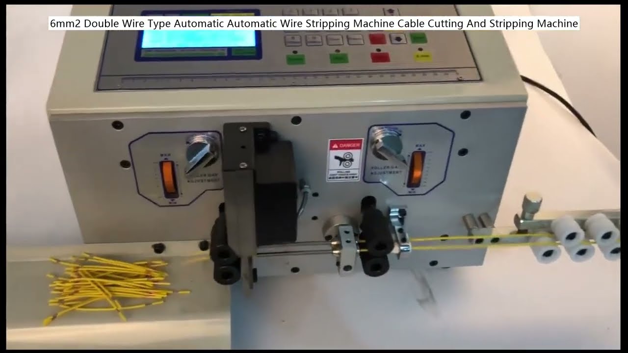 Yüksek Hızlı 6mm² Çift Telli Otomatik Kablo Sıyırma ve Kesme Makinesi