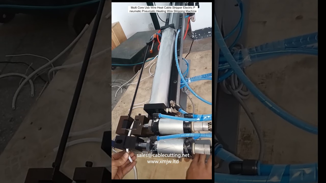 Çok Çekirdekli USB Kablo Sıyırma Makinesi - Elektrikli Pnömatik Isıtmalı Tel Sıyırıcı