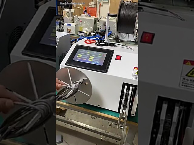 Otomatik 3-28mm Tel Bobin Sarma Makinesi - Dijital Dokunmatik Ekranlı Kablo Bağlama Makinesi
