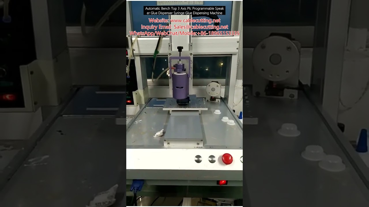 3 Eksen PLC Programlanabilir Otomatik Tezgah Üstü Hoparlör Tutkal Dağıtma Makinesi (Şırınga Tipi)