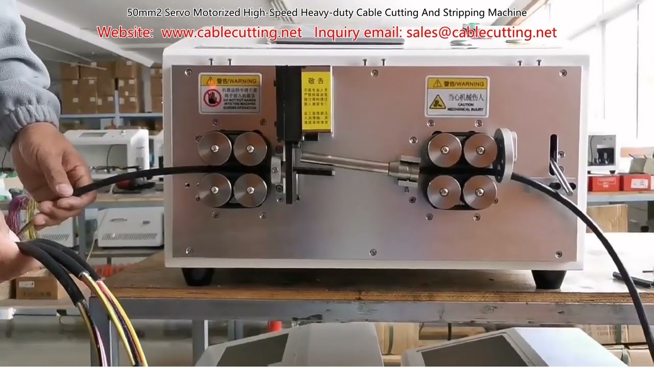 50mm² Kablo Kesme ve Sıyırma Makinesi - Servo Motorlu, Yüksek Hızlı, Ağır Hizmet