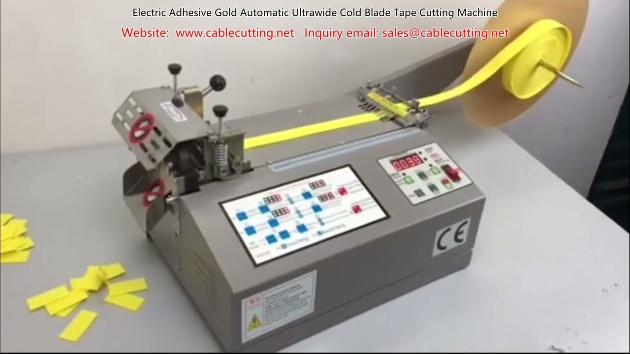 Otomatik Soğuk Bıçaklı Ultra Geniş Elektrikli Yapışkan Bant Kesme Makinesi - Altın Model