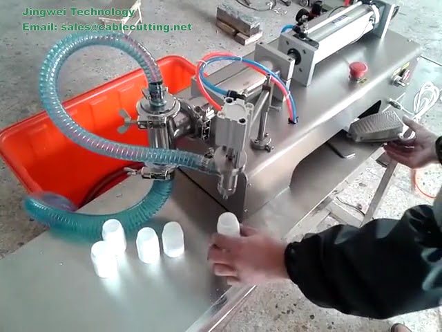Yarı Otomatik Çift Nozullu Pistonlu Pnömatik Sıvı Dolum Makinesi | Süt, Yağ, Merhem, Bal İçin
