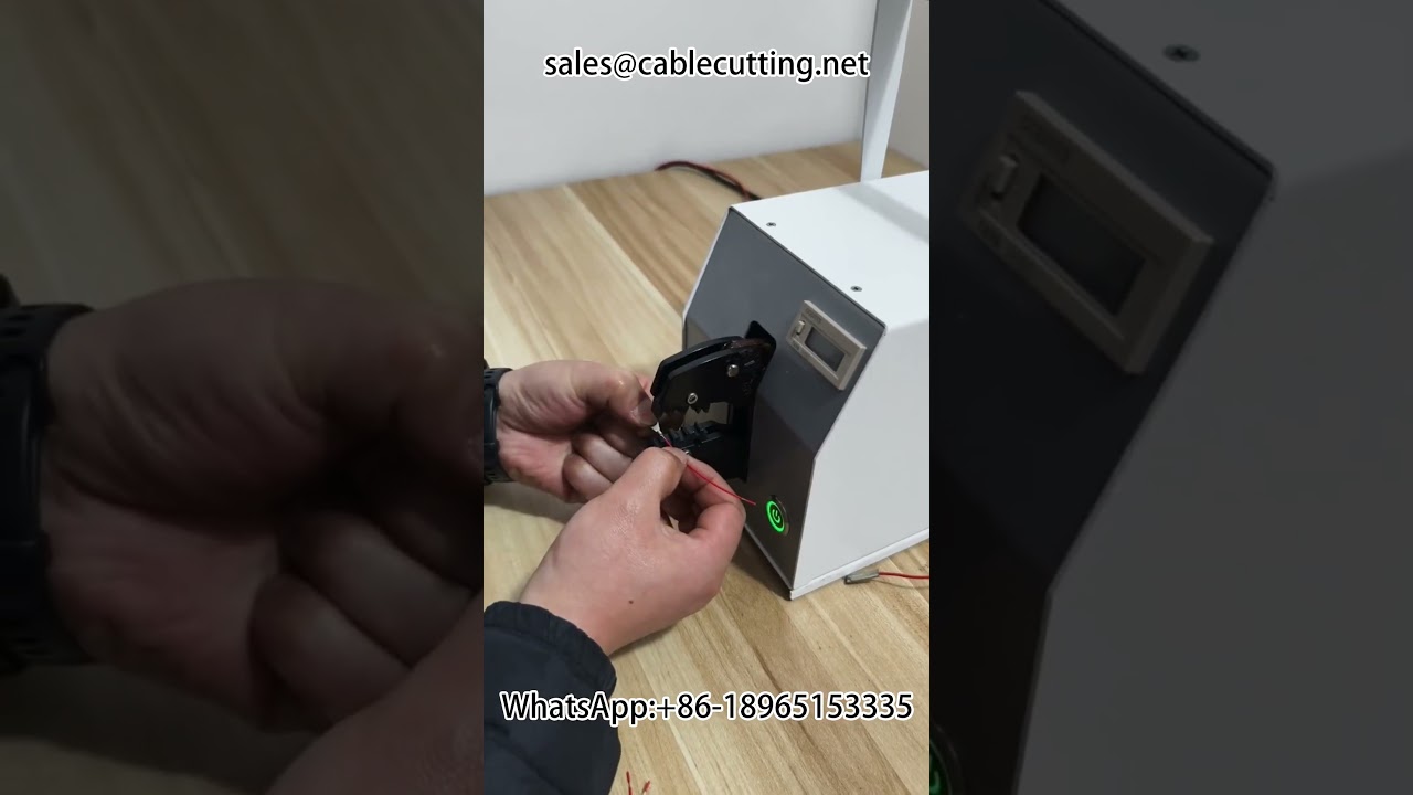 Electric terminal machine crimping a 0 14 wire diameter small terminals