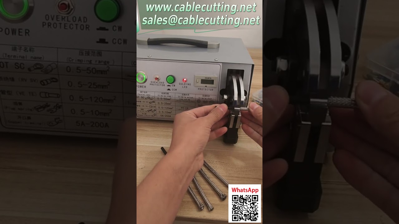 Büyük Kesitli Elektrikli Kablo Pabuç Sıkma Makinesi | 70mm² Terminal Uygulayıcı | 3.7 Ton Güç | Tak-Çalıştır