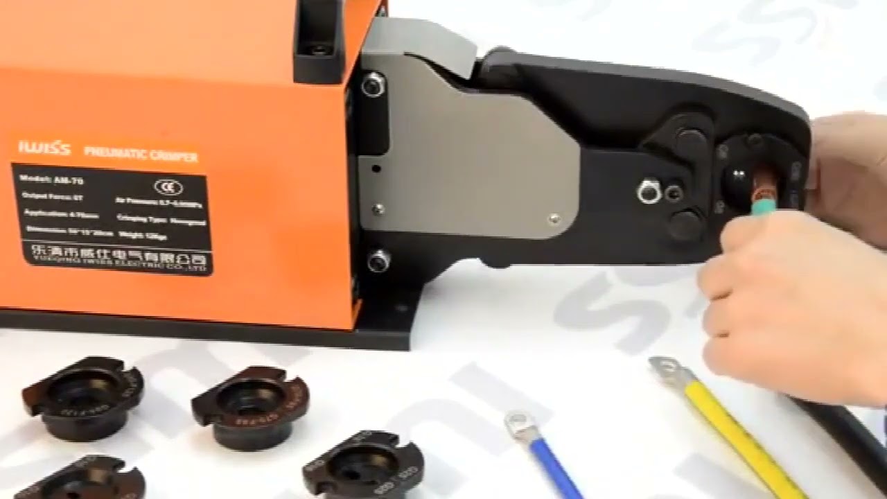 LY AM 240 Heavy Duty Pneumatic Crimping Tool Crimp 6 240mm2 Cable Terminals And Lugs With Clamp 110V